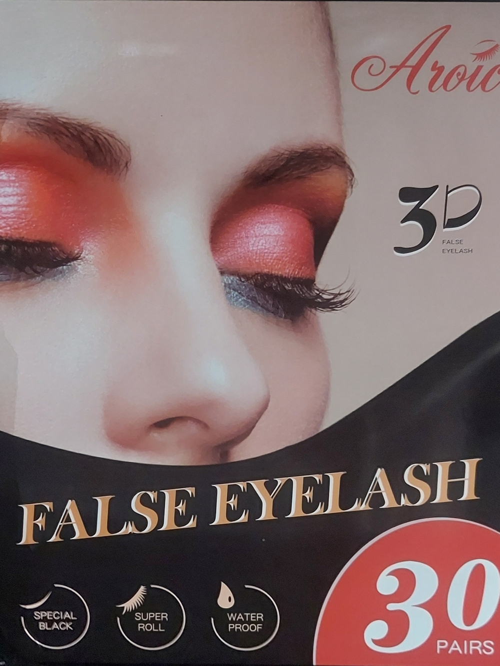 3D False Eyelashes - Black (30 Pairs)